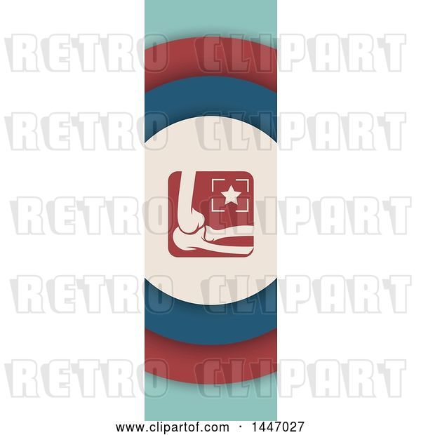 Vector Clip Art of Retro Styled Vertical Elbow Banner