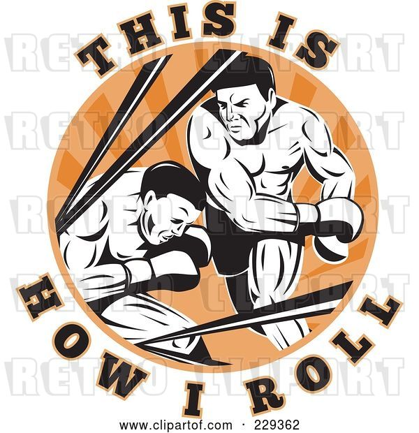 Vector Clip Art of Retro This Is How I Roll Text Around Boxers