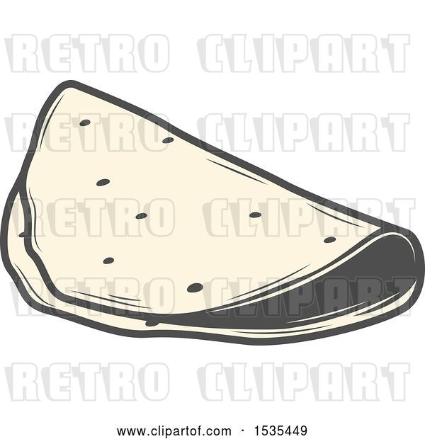 Vector Clip Art of Retro Tortilla, in Style