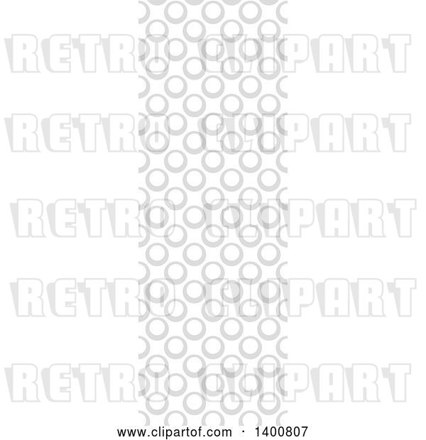 Vector Clip Art of Retro Vertical Seamless Grayscale Circle Pattern