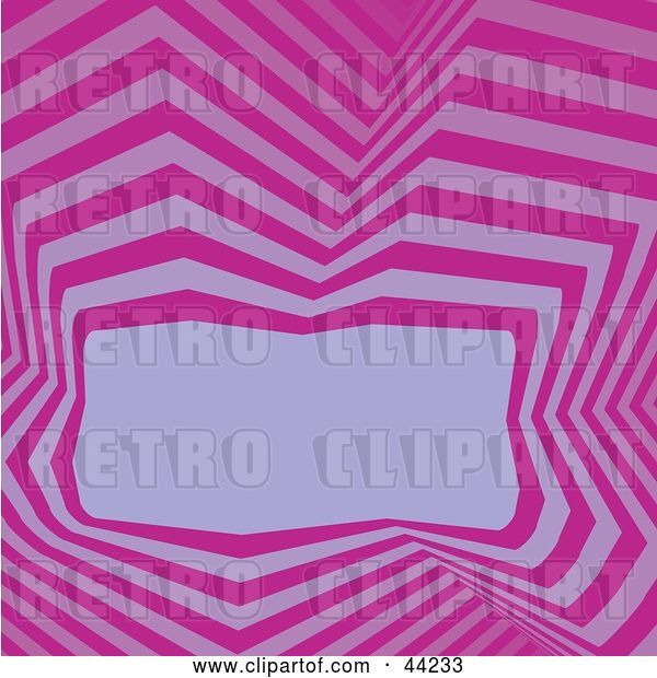 Vector Clip Art of Retro Website Background of Purple and Pink Lines Around a Text Box
