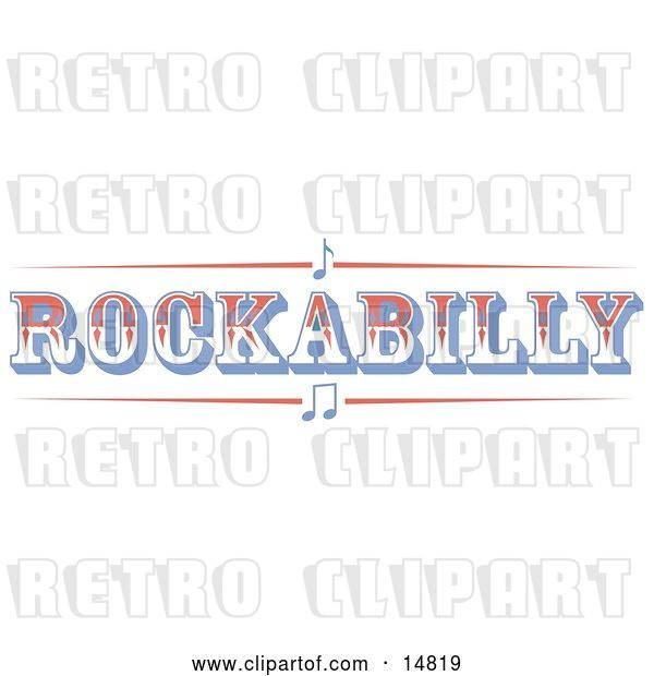 Vector Clip Art of Retro Western Rockabilly Music Sign