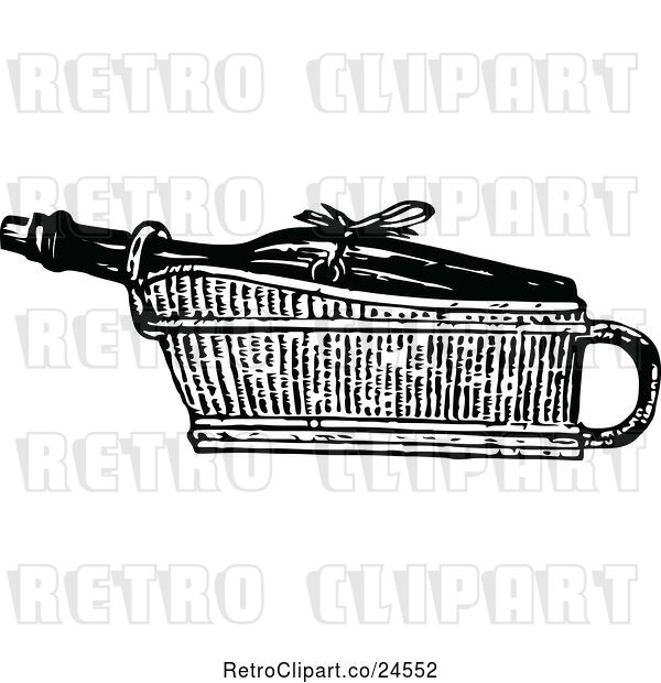 Vector Clip Art of Retro Wine Cradle