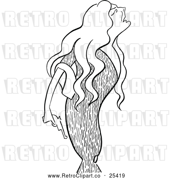 Vector Clip Art of Retro Woman, Ethel Barrymore