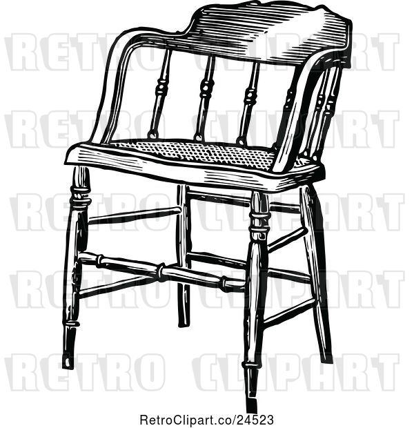 Vector Clip Art of Retro Wooden Chair