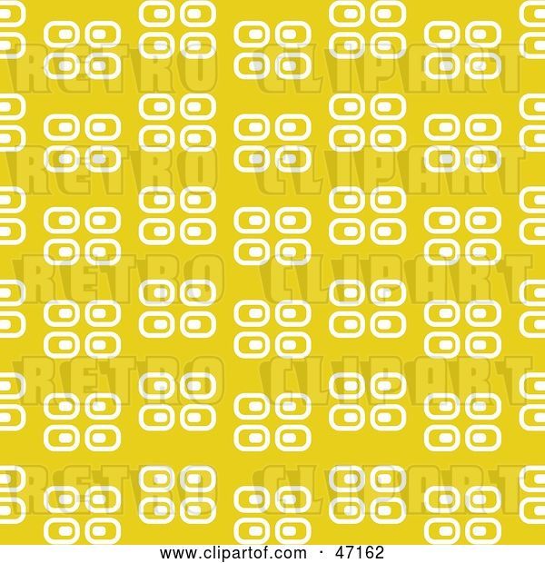 Vector Clip Art of Retro Yellow Background of White Rectangles
