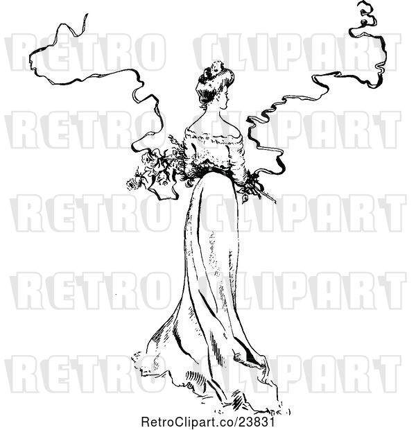 Vector Clip Art of Sketched Lady