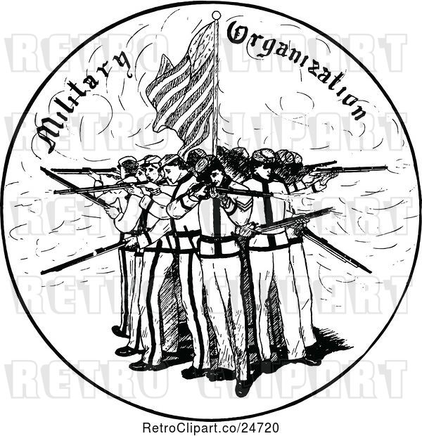 Vector Clip Art of Sketched Military Organization