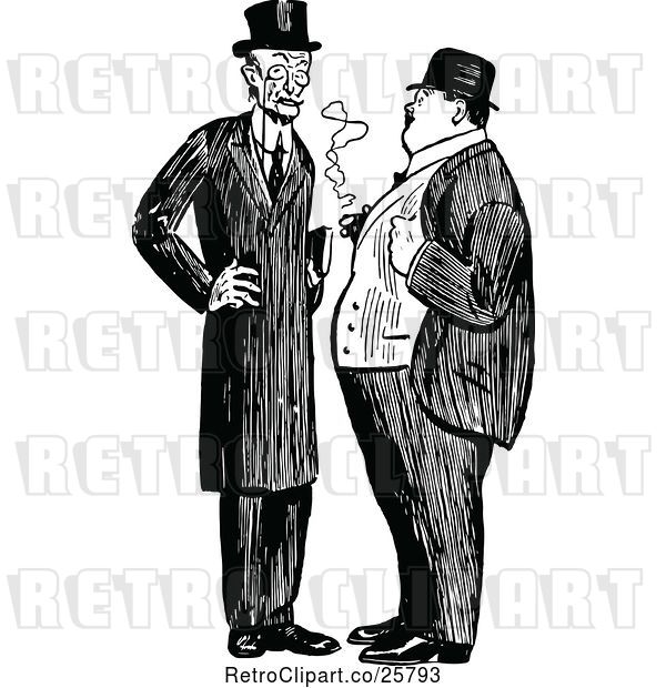 Vector Clip Art of Two Men Talking