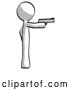 Clip Art of Retro Design Mascot Guy Firing a Handgun by Leo Blanchette