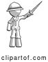 Clip Art of Retro Explorer Guy Holding Sword in the Air Victoriously by Leo Blanchette