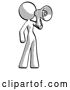 Clip Art of Retro Lady Shouting into Megaphone Bullhorn Facing Right by Leo Blanchette