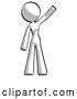 Clip Art of Retro Lady Waving Emphatically with Left Arm by Leo Blanchette