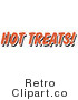 Royalty Free Retro Vector Clip Art of a Hot Treats Restaurant Sign by Andy Nortnik