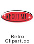 Royalty Free Retro Vector Clip Art of a Red About Me Website Button by Andy Nortnik