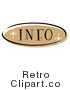 Royalty Free Retro Vector Clip Art of an Info Web Button by Andy Nortnik