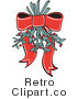 Royalty Free Retro Vector Clip Art of Mistletoe by Andy Nortnik