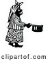 Vector Clip Art of Retro African Lady Holding a Pot by Prawny Vintage