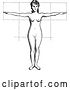 Vector Clip Art of Retro Anatomy of Female Proportions by Prawny Vintage
