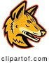 Vector Clip Art of Retro Arabian Wolf Dog Mascot by Patrimonio