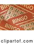Vector Clip Art of Retro Background of Brown Paper Textured Bingo Cards by Elaineitalia