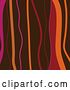 Vector Clip Art of Retro Background of Brown, Pink and Orange Waves by KJ Pargeter