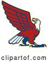 Vector Clip Art of Retro Bald Eagle by Patrimonio