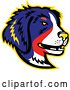 Vector Clip Art of Retro Bernese Mountain Dog Dog Mascot by Patrimonio
