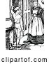 Vector Clip Art of Retro Boy Talking to a Maid by Prawny Vintage