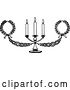 Vector Clip Art of Retro Candelabra and Wreaths by Prawny Vintage