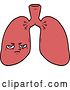 Vector Clip Art of Retro Cartoon Angry Lungs by Lineartestpilot