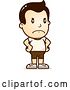 Vector Clip Art of Retro Cartoon Angry White Boy in Shorts, with Hands on His Hips by Cory Thoman