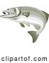 Vector Clip Art of Retro Cartoon Bass Fish Swimming by Patrimonio