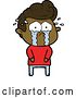 Vector Clip Art of Retro Cartoon Crying Guy by Lineartestpilot