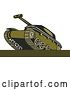 Vector Clip Art of Retro Cartoon Military Tank 7 by Patrimonio