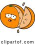 Vector Clip Art of Retro Cartoon Orange by Lineartestpilot