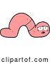 Vector Clip Art of Retro Cartoon Tired Worm by Lineartestpilot