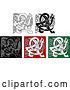 Vector Clip Art of Retro Celtic Griffin Knot Designs by Vector Tradition SM