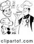 Vector Clip Art of Retro Chefs by BestVector