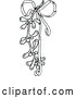Vector Clip Art of Retro Christmas Mistletoe and Ribbon by Prawny Vintage