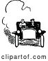 Vector Clip Art of Retro Couple in a Car by Prawny Vintage