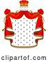 Vector Clip Art of Retro Crown and Royal Mantle with Red Drapes by Vector Tradition SM