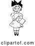 Vector Clip Art of Retro Crying Girl Holding a Spelling Paper by Prawny Vintage