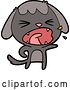Vector Clip Art of Retro Cute Cartoon Dog Barking by Lineartestpilot