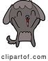 Vector Clip Art of Retro Cute Cartoon Dog Crying by Lineartestpilot