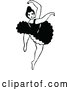 Vector Clip Art of Retro Dancing Ballerina 5 by Prawny Vintage