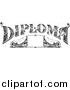 Vector Clip Art of Retro Diploma Frame by BestVector