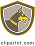 Vector Clip Art of Retro Doberman Pinscher Dog in Profile in a Shield by Patrimonio