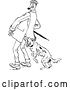 Vector Clip Art of Retro Dog Attacking a Guy by Prawny Vintage