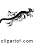 Vector Clip Art of Retro Duck Riding a Kangaroo by Prawny Vintage